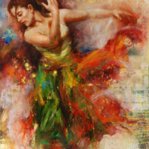 James Wu-painting-Dancing in the summer night