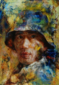 James-Wu-Mixed media-painting-Selfportrait